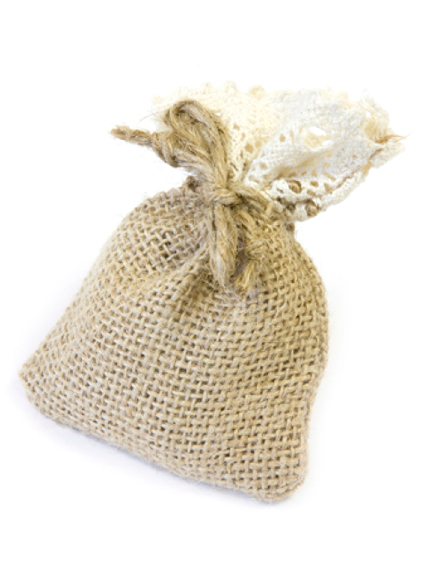 4 torbe od jute i čipke 8 x 10 cm za šećerne bademe