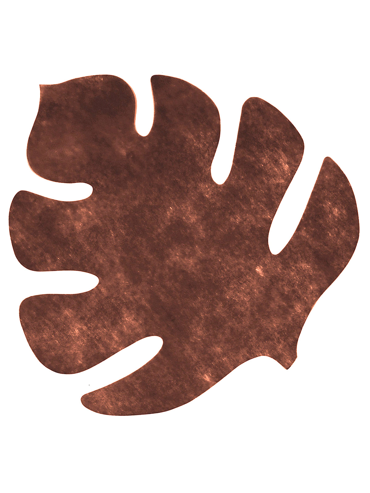 Sets de table en forme de feuille pour déco tropicale marron