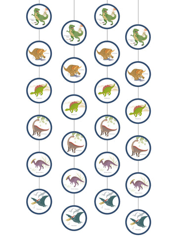 4 velika viseća svjetla s dinosaurima 170 cm za dječji rođendan