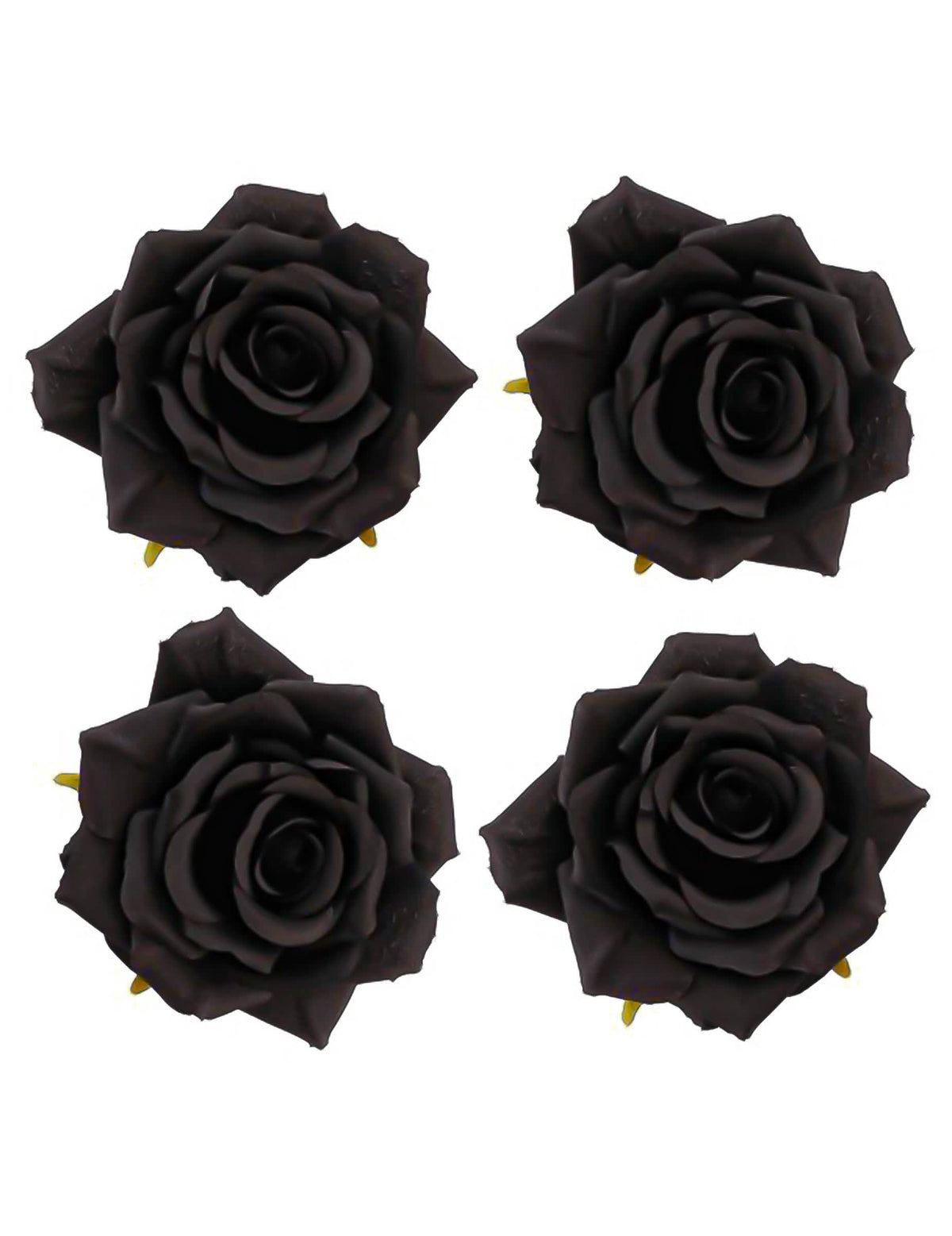 4 glavice crnih ruža 9,5 x 5,5 cm