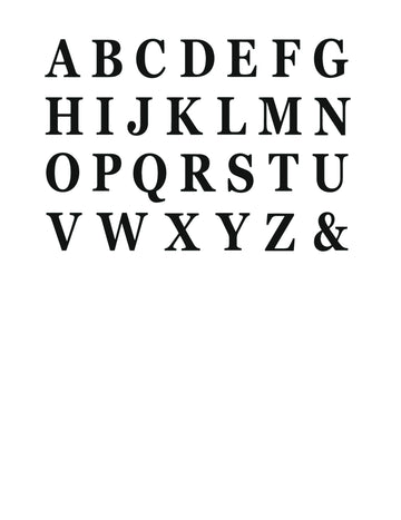 48 crnih samoljepljivih slova 13,5 cm za balone u kockicama