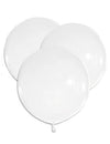 5 ballons géants en latex pour fête blancs