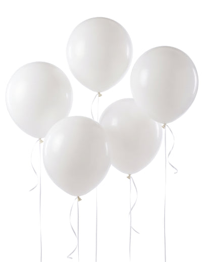 5 divovskih bijelih lateks balona 47 cm
