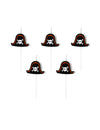 Mise en situation des bougies d'anniversaire sur pic chapeaux pirates