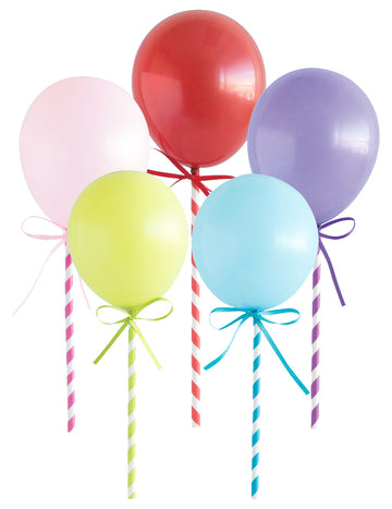 5 mini ukrasa za torte od raznobojnih balona 12 cm sastaviti