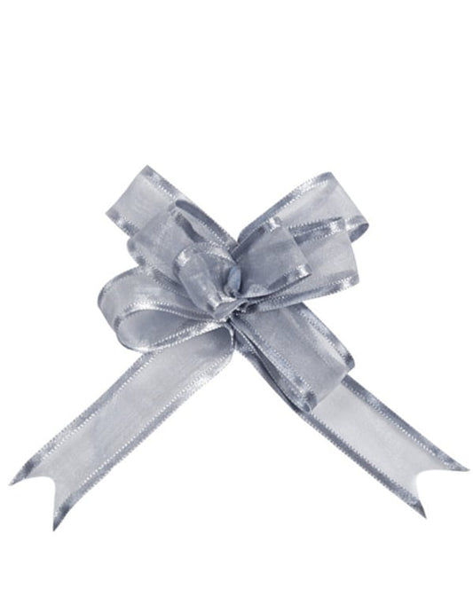 Mini noeud organdi pour fête argent