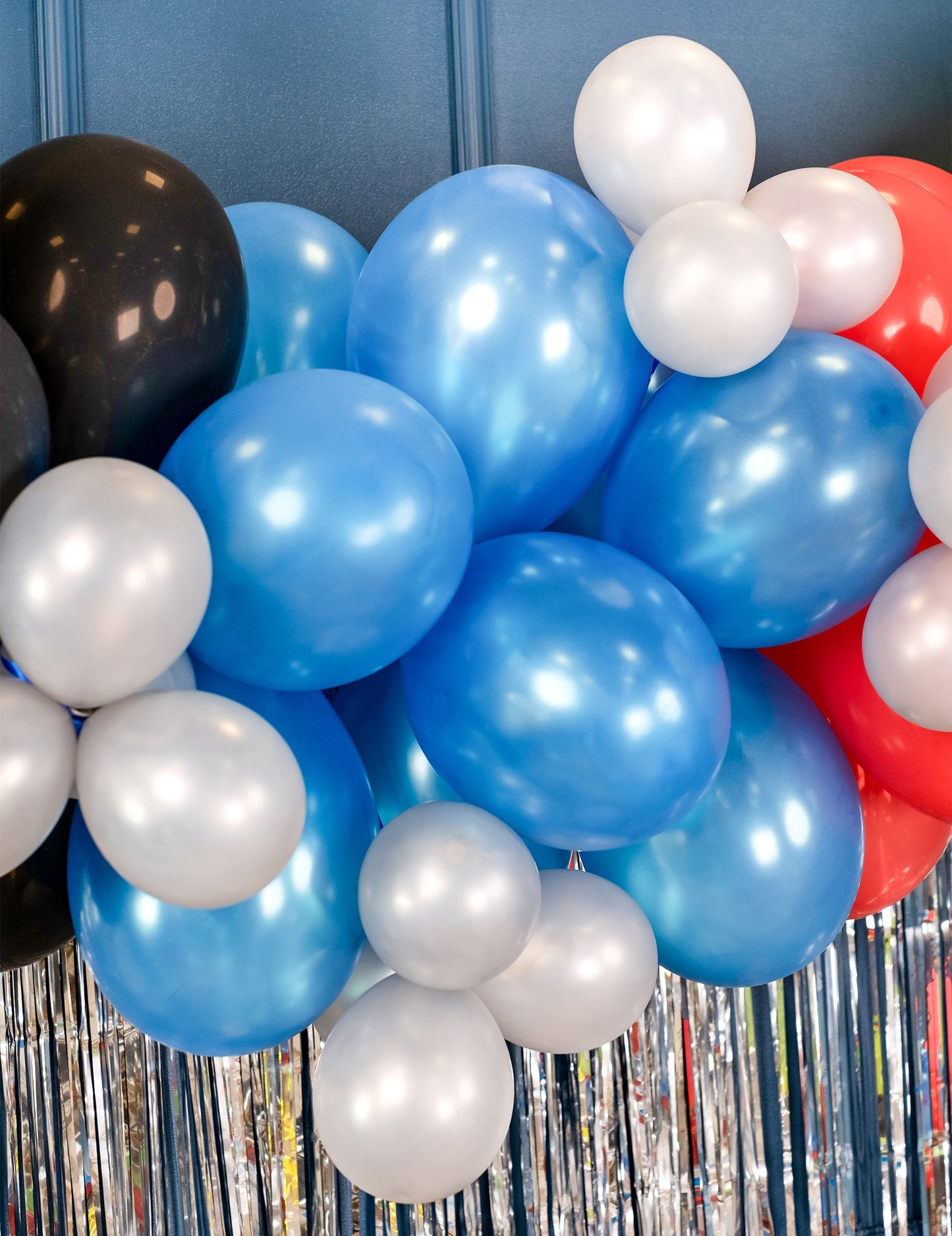 50 metalnih plavih balona 30 cm