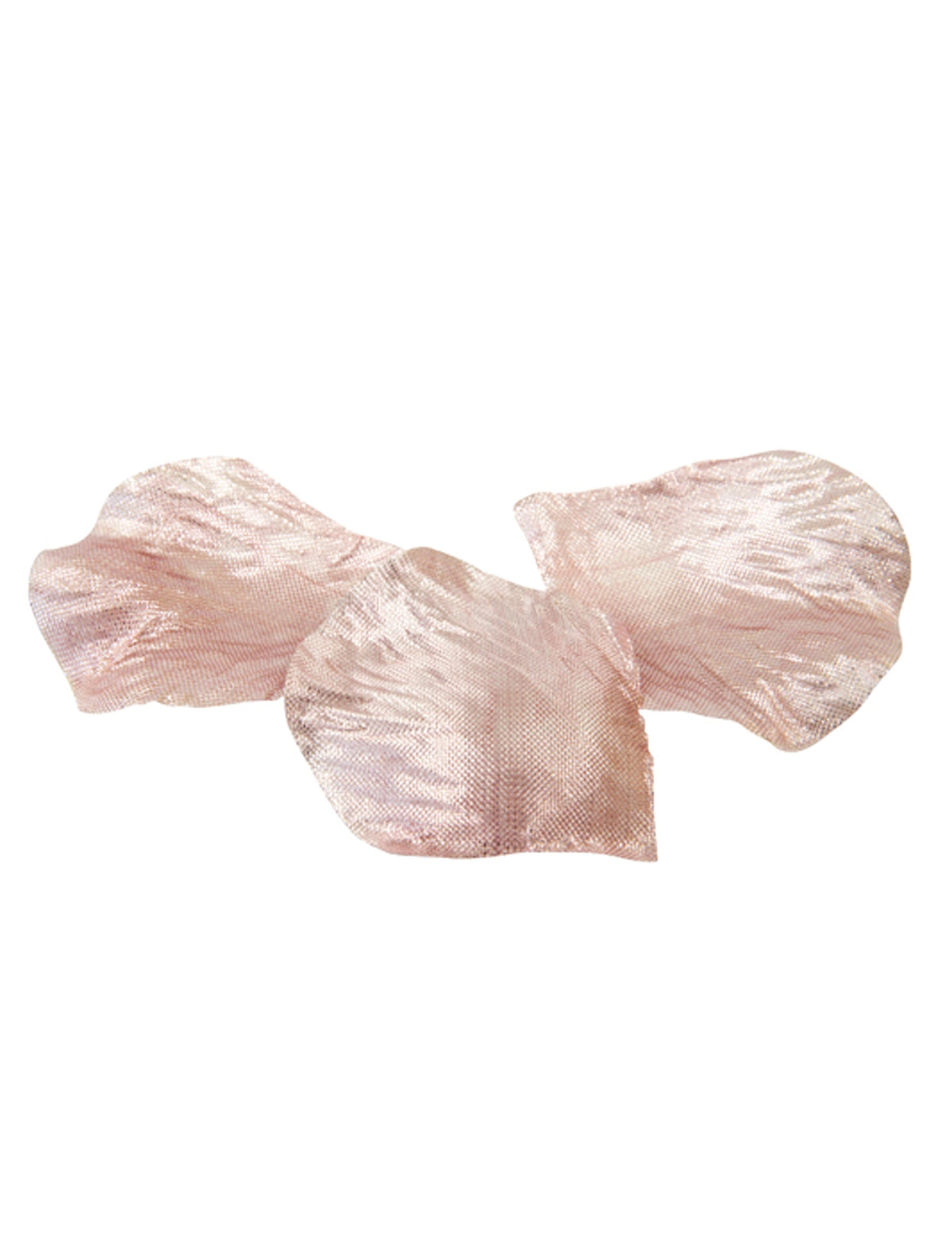 Pétales de rose en tissu pour décoration rose gold métallisé
