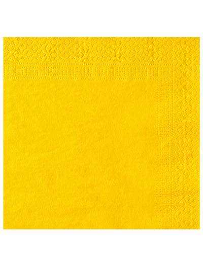 Serviettes jaune vif