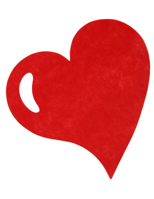 Sets de table coeur rouge en polyester