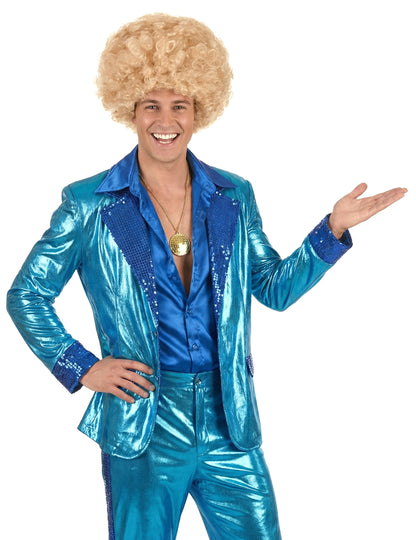 Vue d'ensemble de la perruque afro pour adulte blonde confort