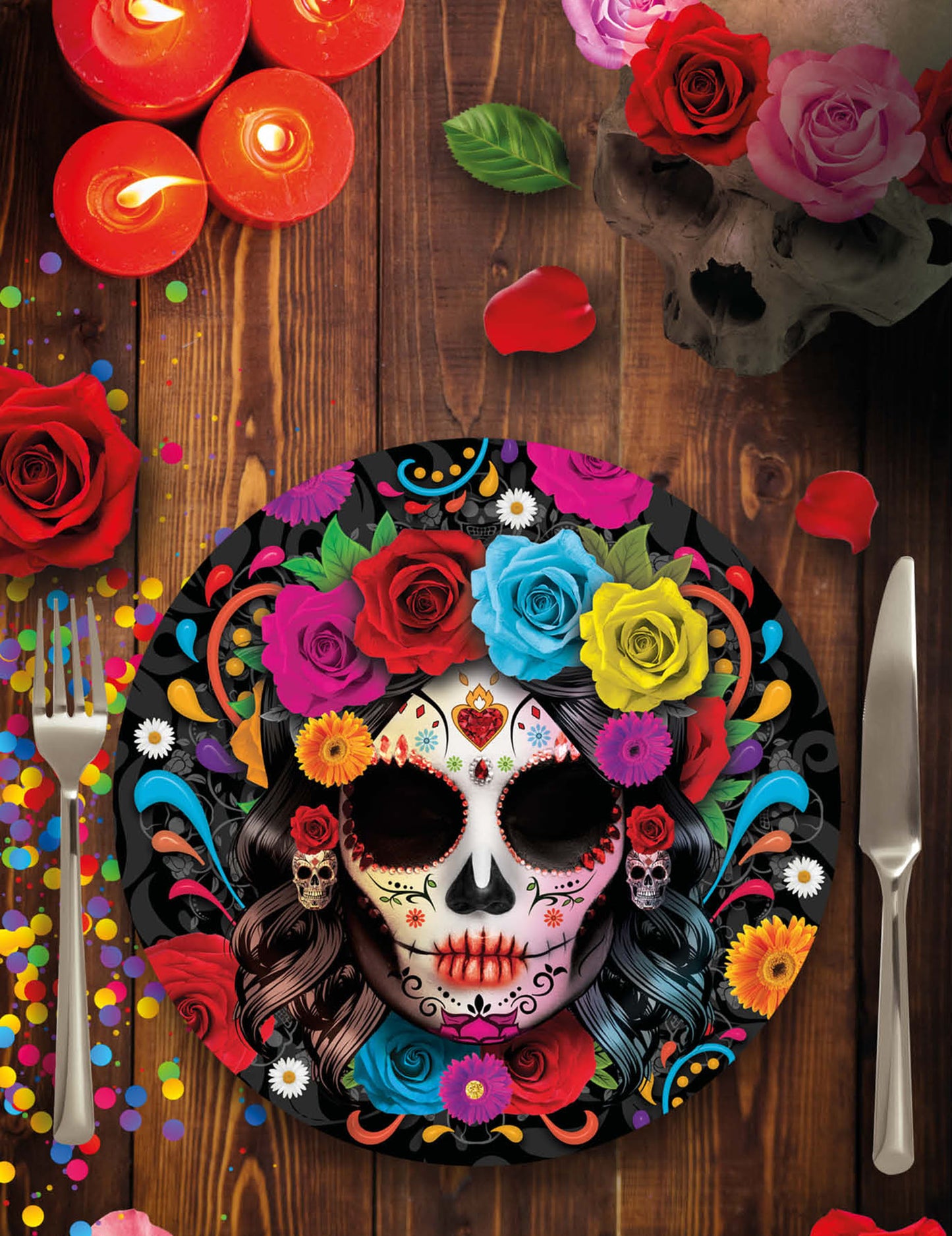 6 CATRINA DIE DE LOS MUERTOS 23 cm ploča