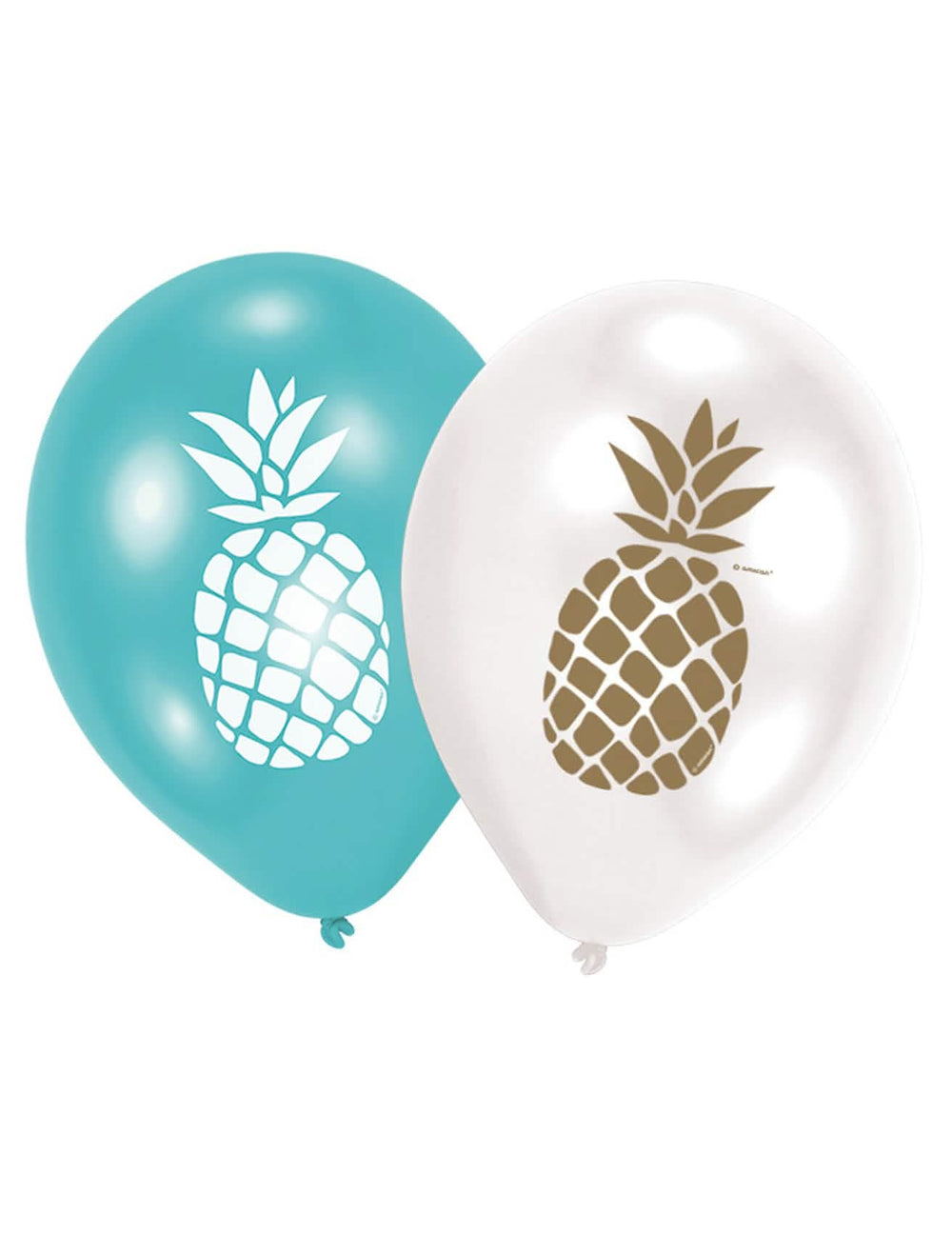 Ananas baloni od lateksa za tropsku zabavu plava, bijela i zlatna