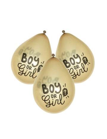 6 zlatnih lateks balona (za dječake ili djevojčice) cm za otkrivanje spola