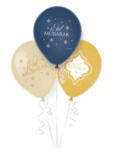 6 lateks balona za Eid Mubarak, 27.5. cm ukras