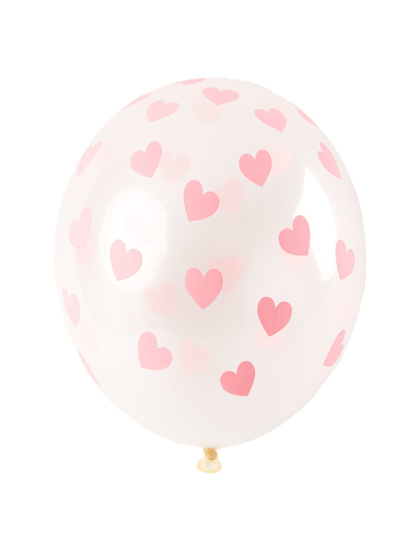 6 prozirnih lateks balona sa svijetloružičastim srcima 30 cm za vjenčanje 