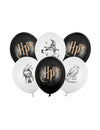 6 Harry Potter™ balona crno-bijeli 30 cm