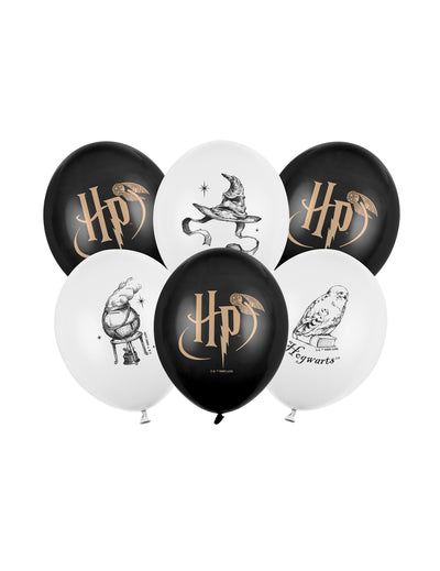 6 Harry Potter™ balona crno-bijeli 30 cm