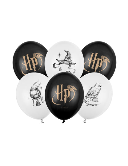 6 Harry Potter™ balona crno-bijeli 30 cm