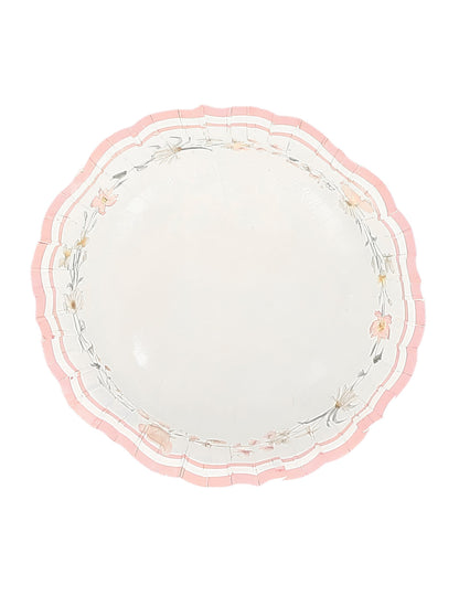 Bols en carton fée pour anniversaire blanc et rose pastel