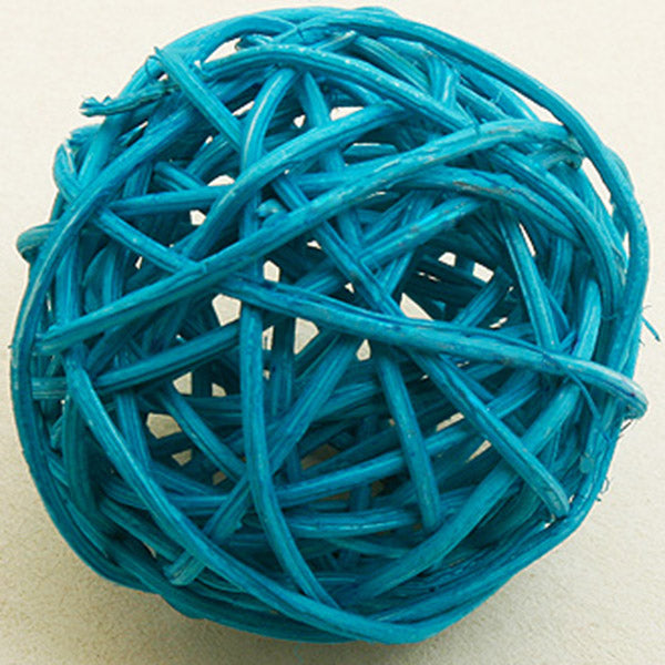 6 tirkiznih kuglica od vrbove šibe 3,5 cm 