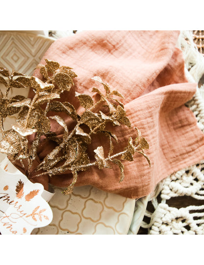 6 grana eukaliptusa s bakrenim šljokicama 17 cm 