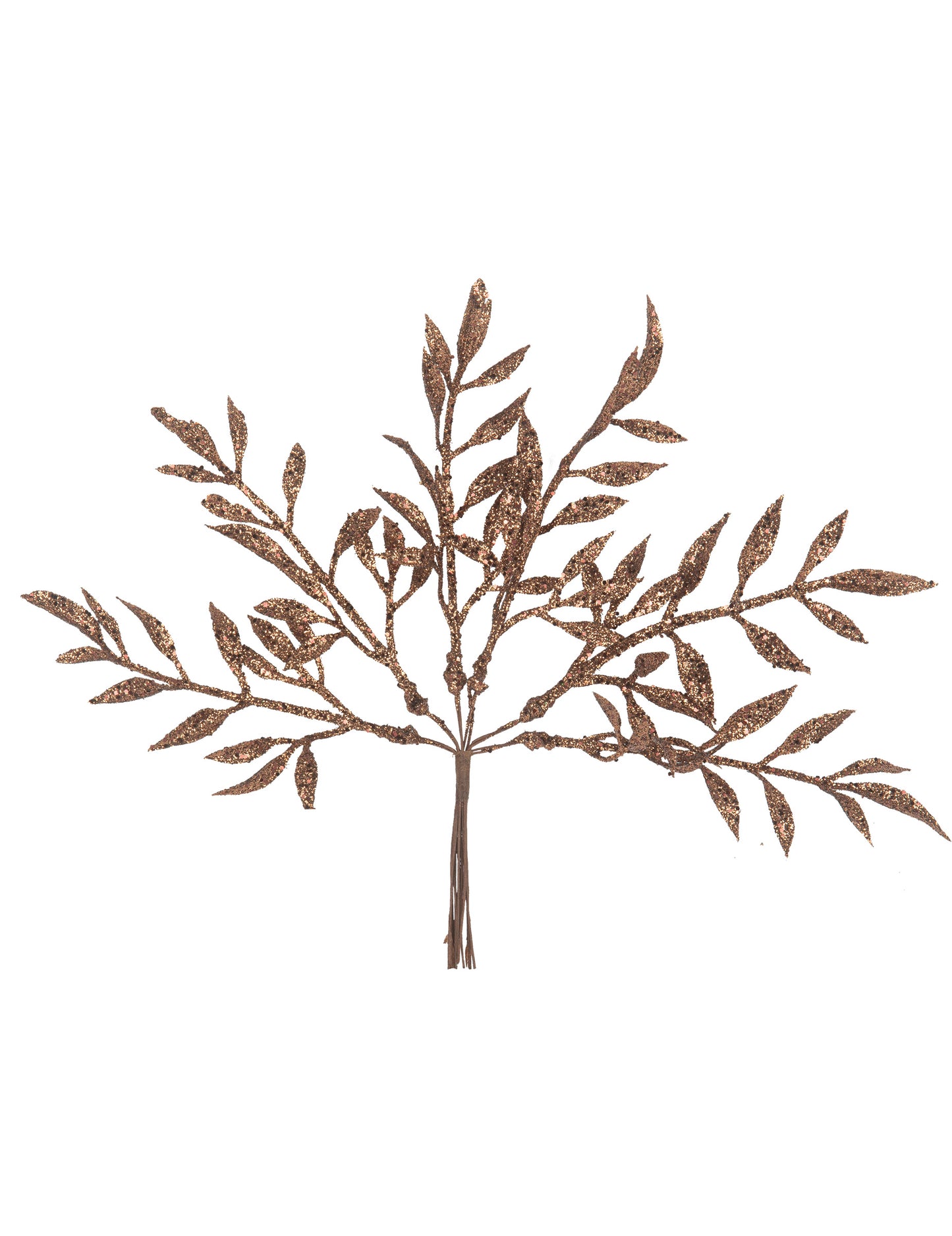 6 grana na stabljikama, čokoladni šljokice, 18 cm za božićne ukrase