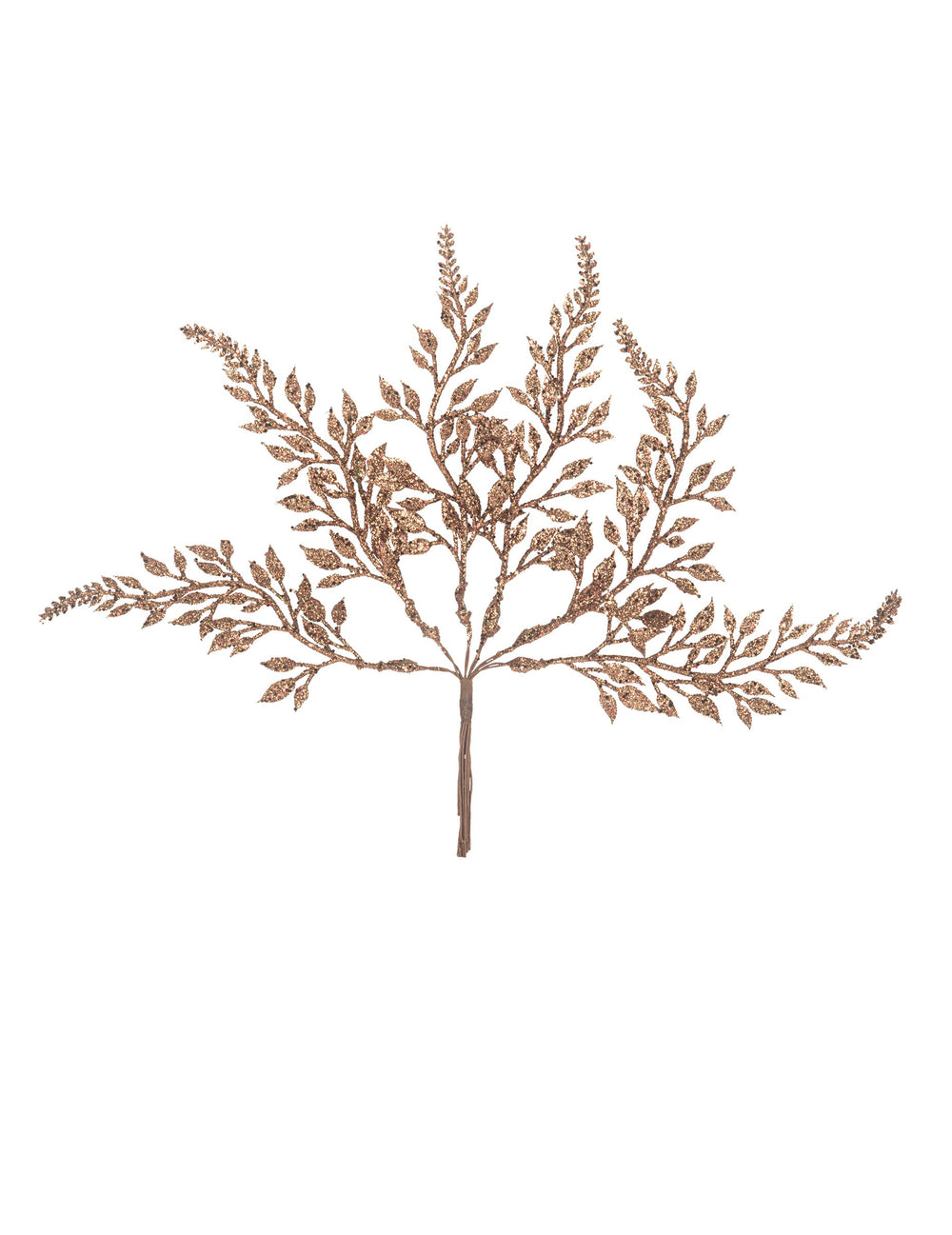 6 branches sur tige de décoration paillettes chocolat