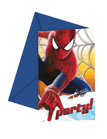 6 pozivnica The Amazing Spiderman™ 12 x 12,5 cm 