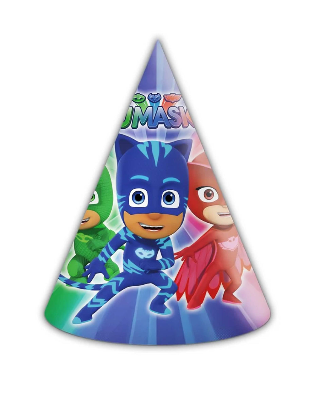 Šeširi za zabavu PJ Masks plava zelena i crvena