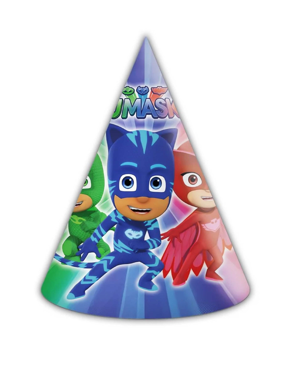 Šeširi za zabavu PJ Masks plava zelena i crvena