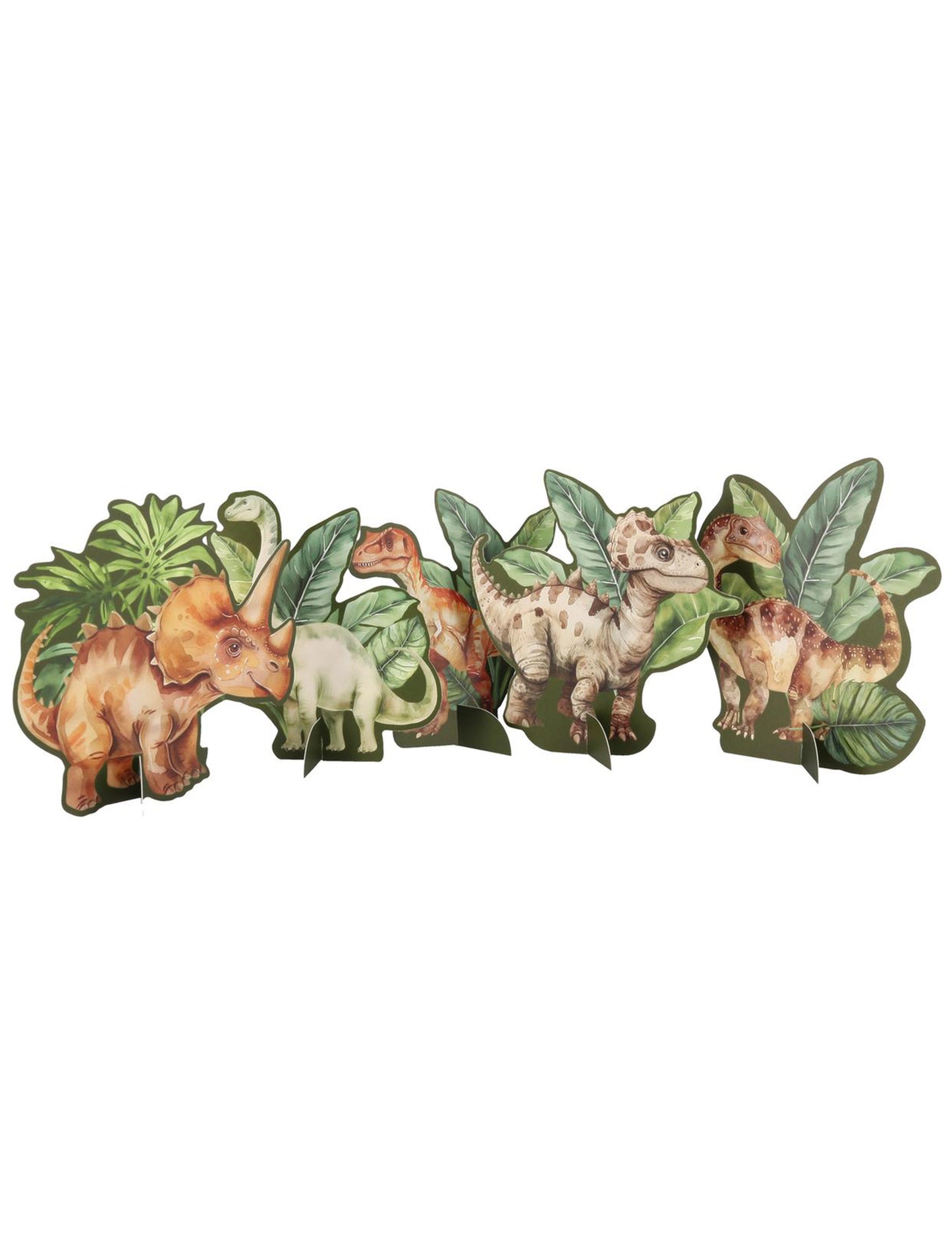 6 stolnih ukrasa od zelenog papira s dinosaurima, 8,5 do 12 cm cm za rođendan