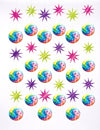 Décorations à suspendre Disco Boules à facettes pour fête multicolores avec étoiles
