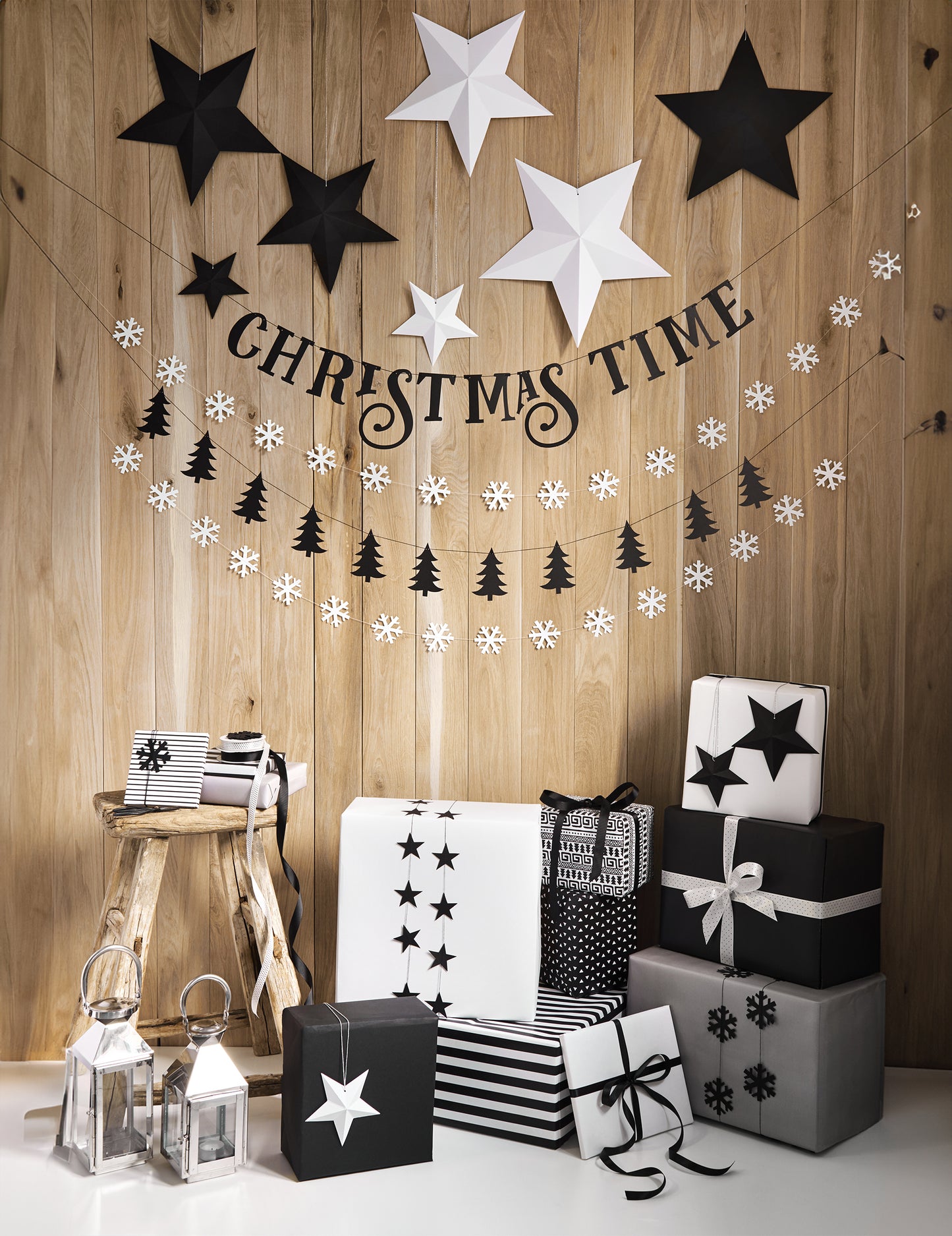 6 zvjezdica za objesiti 3D bijeli Božić