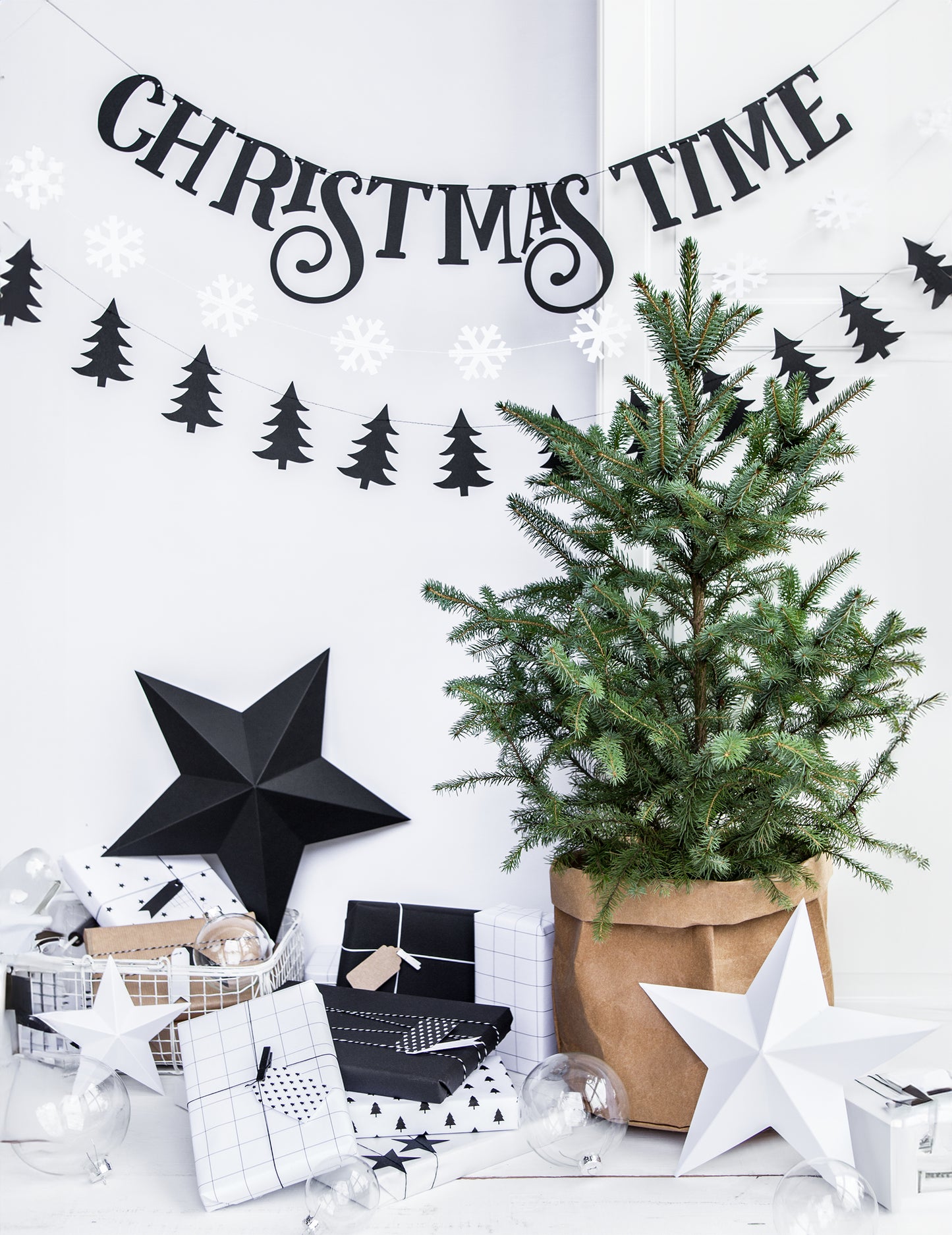 6 zvjezdica za objesiti 3D bijeli Božić