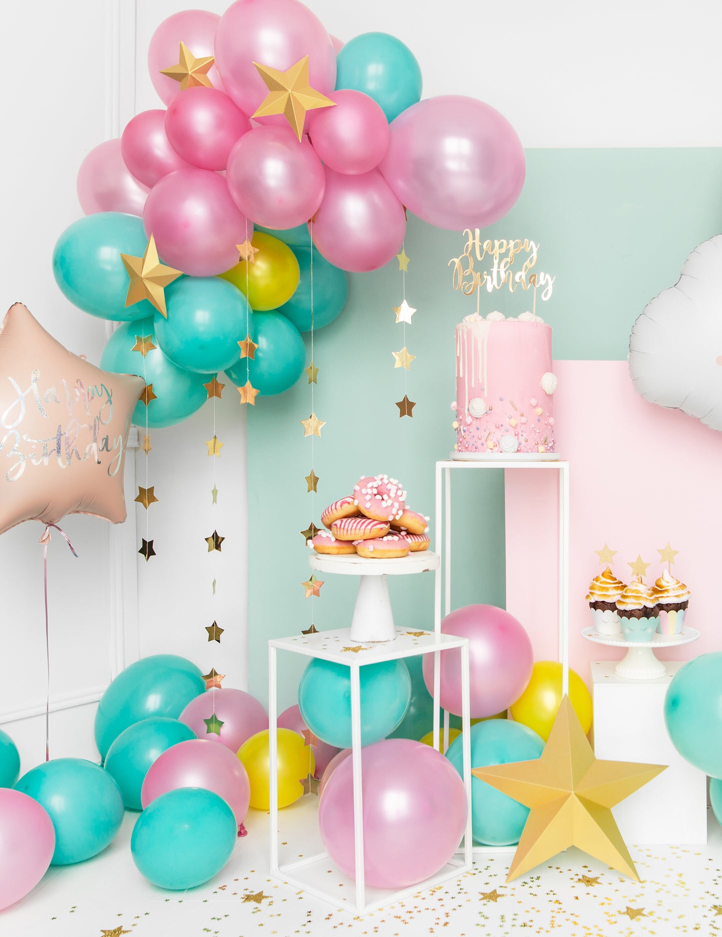 6 zvjezdica za objesiti 3d zlatni Božić