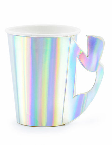 6 Kartonske čaše holografske sirene 220 ml