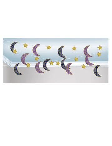 6 papirnatih vijenaca s mjesecima i zvijezdama iz Tisuću i jedne noći, 2,13 m, orijentalni ukras