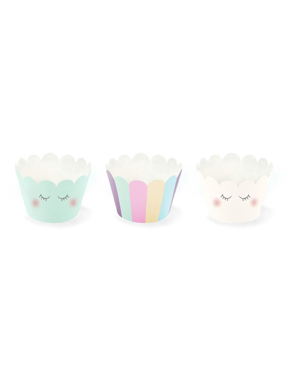 Umetci za cupcake s pastelno obojenim jednorozima s motivima zatvorenih očiju