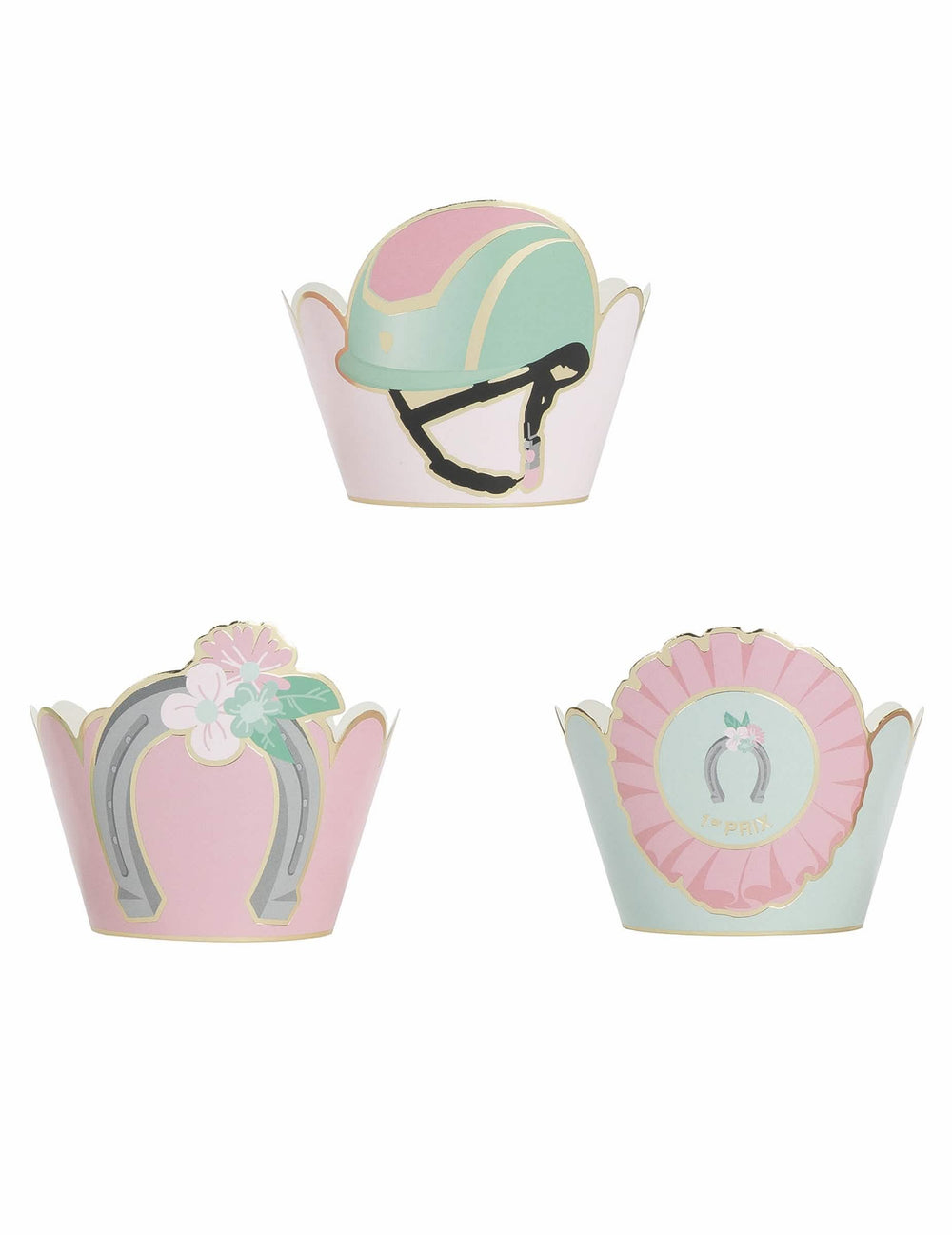 Omoti za cupcake konj plava i pastelno roza
