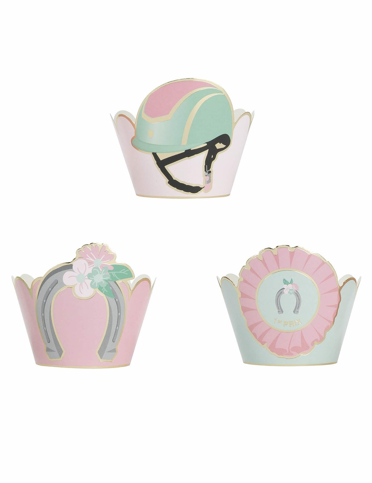 Omoti za cupcake konj plava i pastelno roza