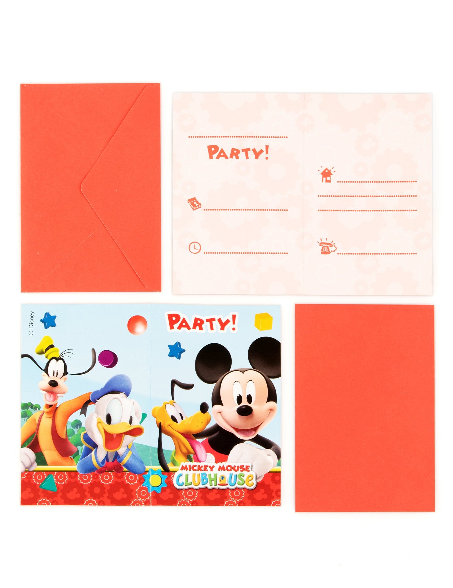 6 kartonskih pozivnica Mickey Mouse™ 