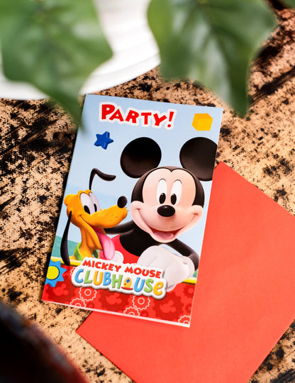 6 kartonskih pozivnica Mickey Mouse™ 