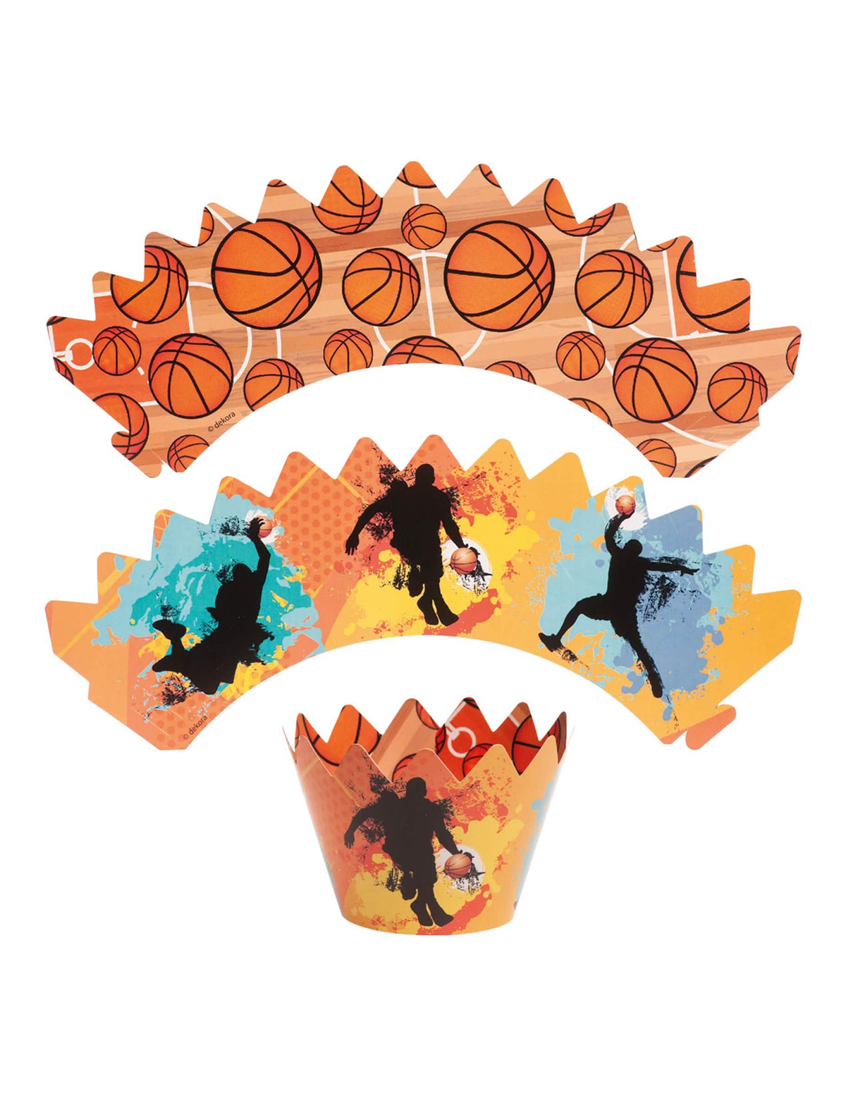 Set za dekoraciju 6 muffina s Basketball topperima