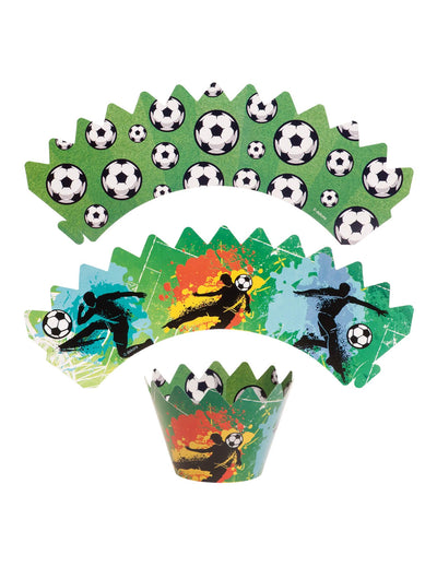 Set od 6 ukrasa za cupcakes s topperima Nogomet