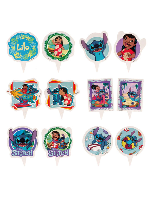 Set od 6 ukrasa za cupcakes s toperima Stitch™