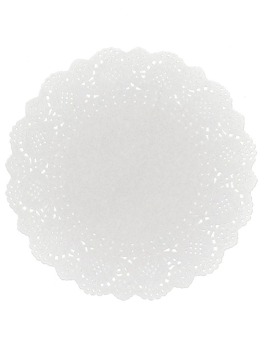 Napperons en papier dentelle pour décoration de fête blancs