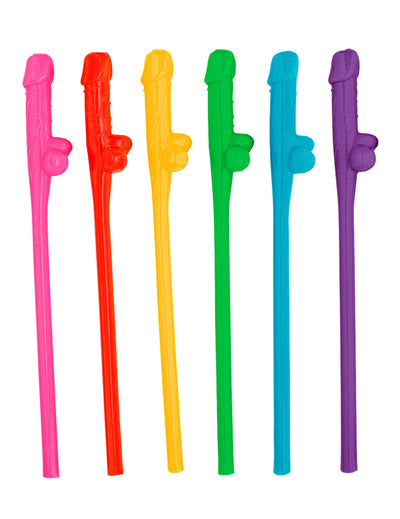 Pailles coquines pour adulte multicolores