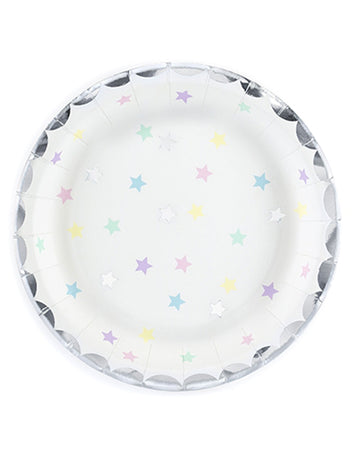 6 malih tanjura u obliku zvijezde 18 cm pastelni karton