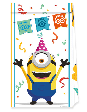Bijele vrećice za zabavu s Minionsima za djecu s likom i konfetićima